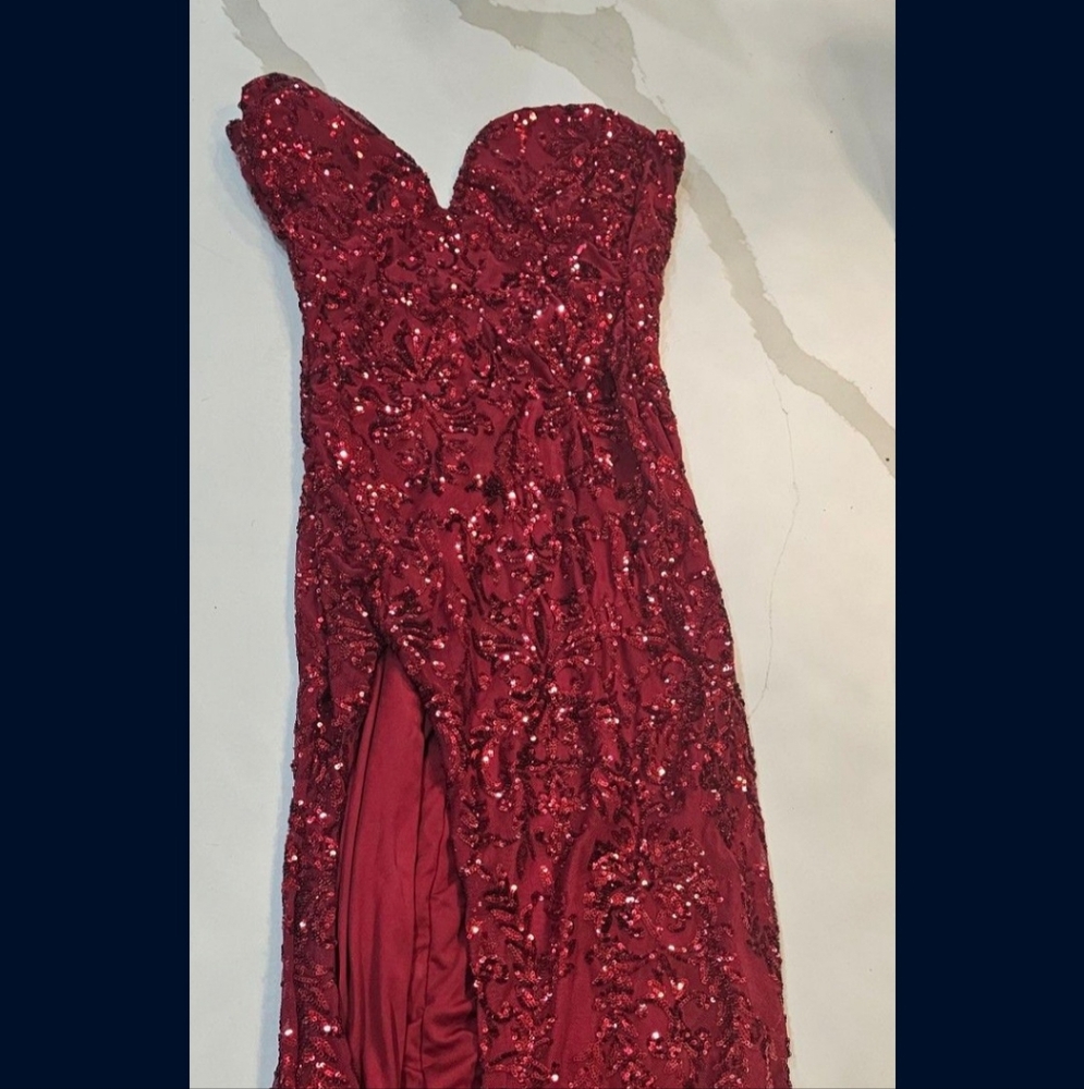 Windsor Red Sequin Embellished Maxi Gown